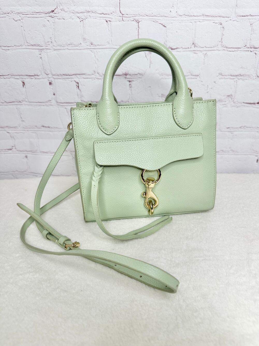 Rebecca Minkoff Mint Green Megan Mini Tote Crossbody Bag Women's Purse Accessory